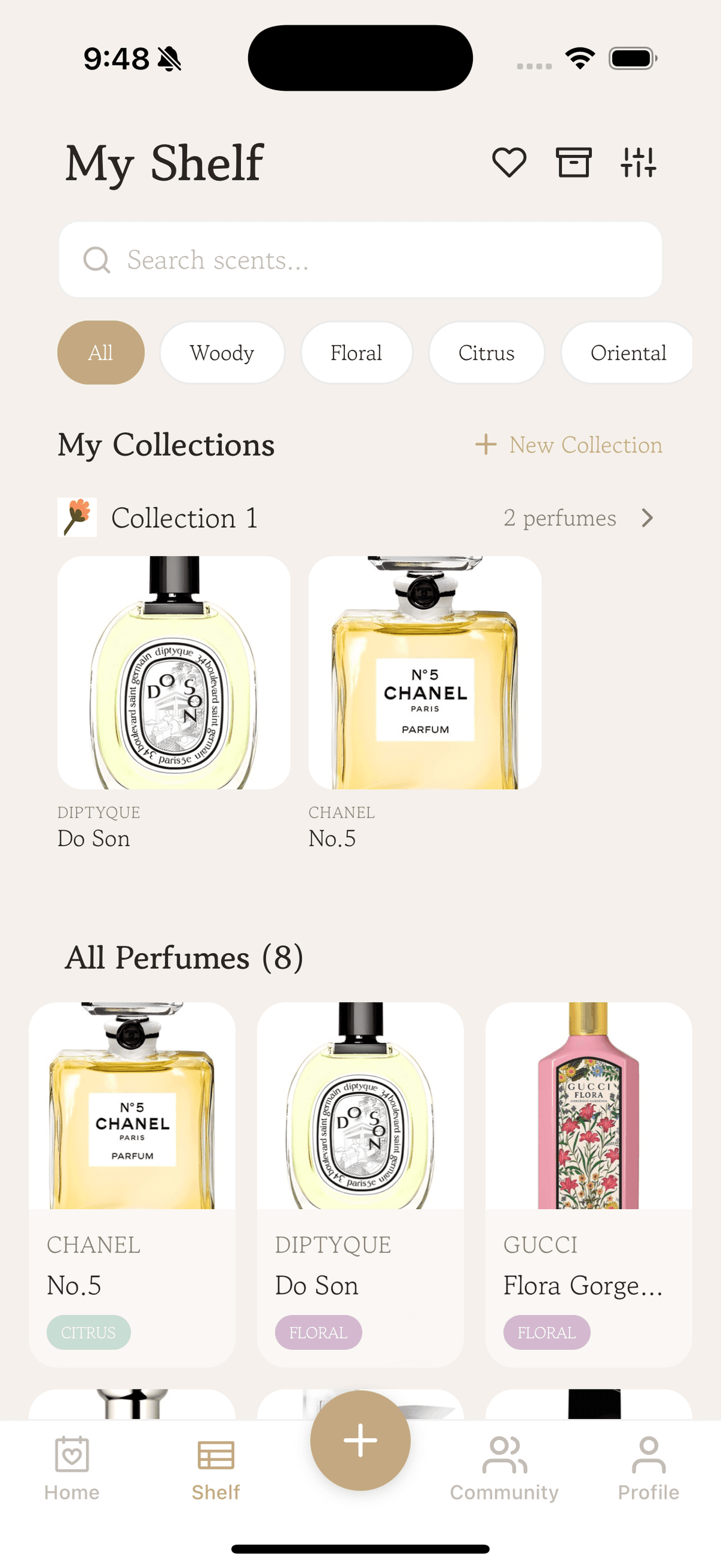 Perfume Collection Organizer